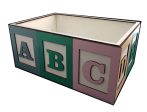 ABC wooden box (open) For Sale