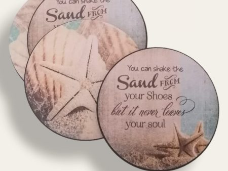 Beach wooden printed coasters 2 (set of 4) Hot on Sale