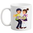 Caricature Wooden Stand Couple Online now